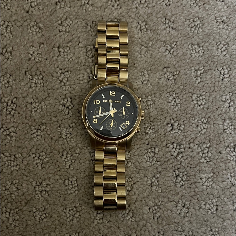 Michael Kors Gold and Black Men's Watch
